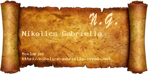 Nikolics Gabriella névjegykártya