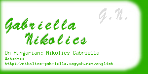 gabriella nikolics business card